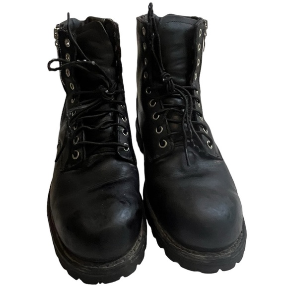 Red Wing Mens Black Leather Side Zip Moto Biker Boot Size US 8.5 main image 8